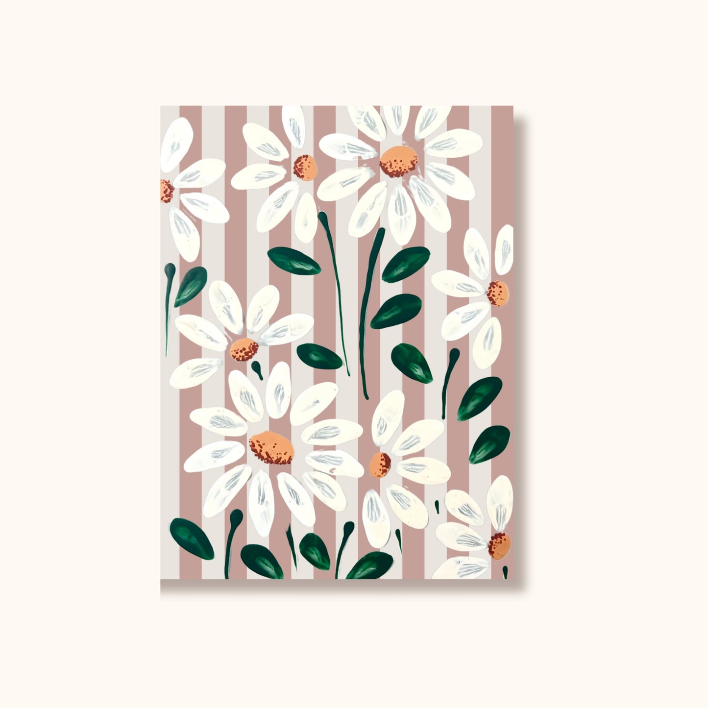 Swing Gift Card - Stripe Daisy Fields/Dusty Pink Stripe