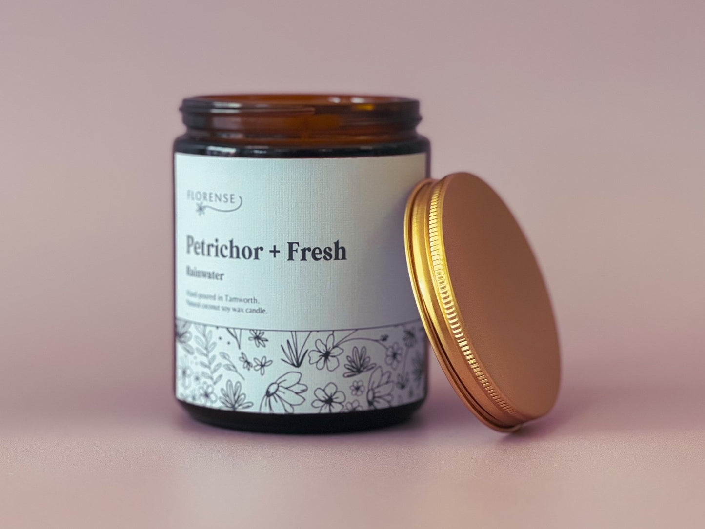 Amber Candle | Petrichor + Fresh (Rainwater)