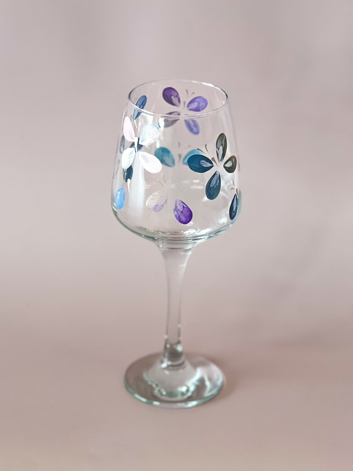Hand-painted Wine Glass | Butterflies