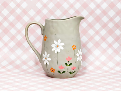 Hand-painted Jug Vase - Wildflorals