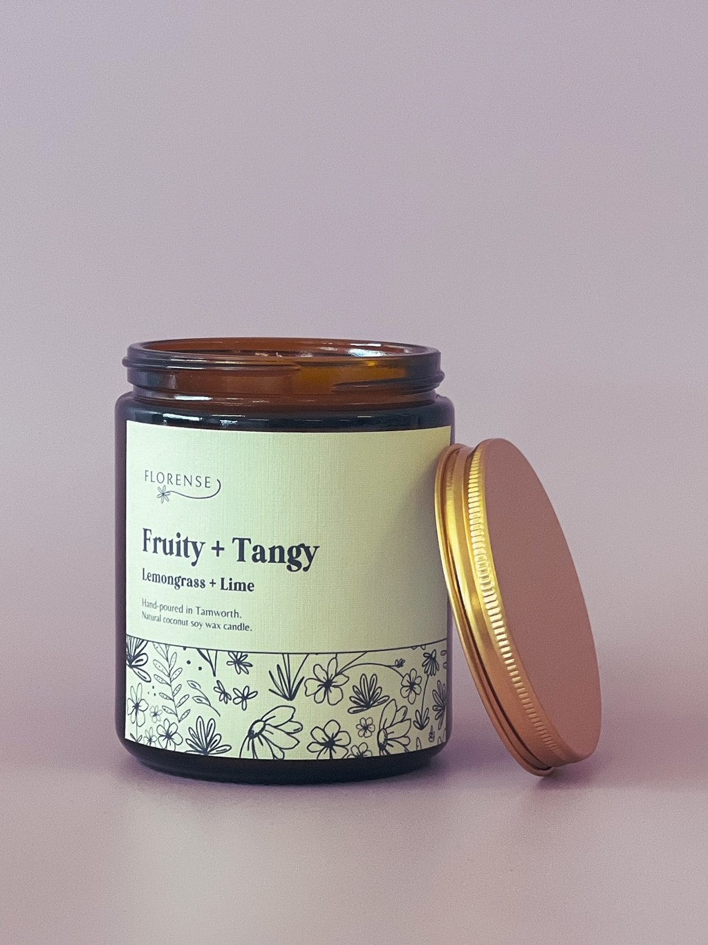 Amber Candle | Fruity + Tangy (Lemongrass + Lime)