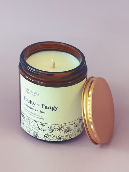 Amber Candle | Fruity + Tangy (Lemongrass + Lime)