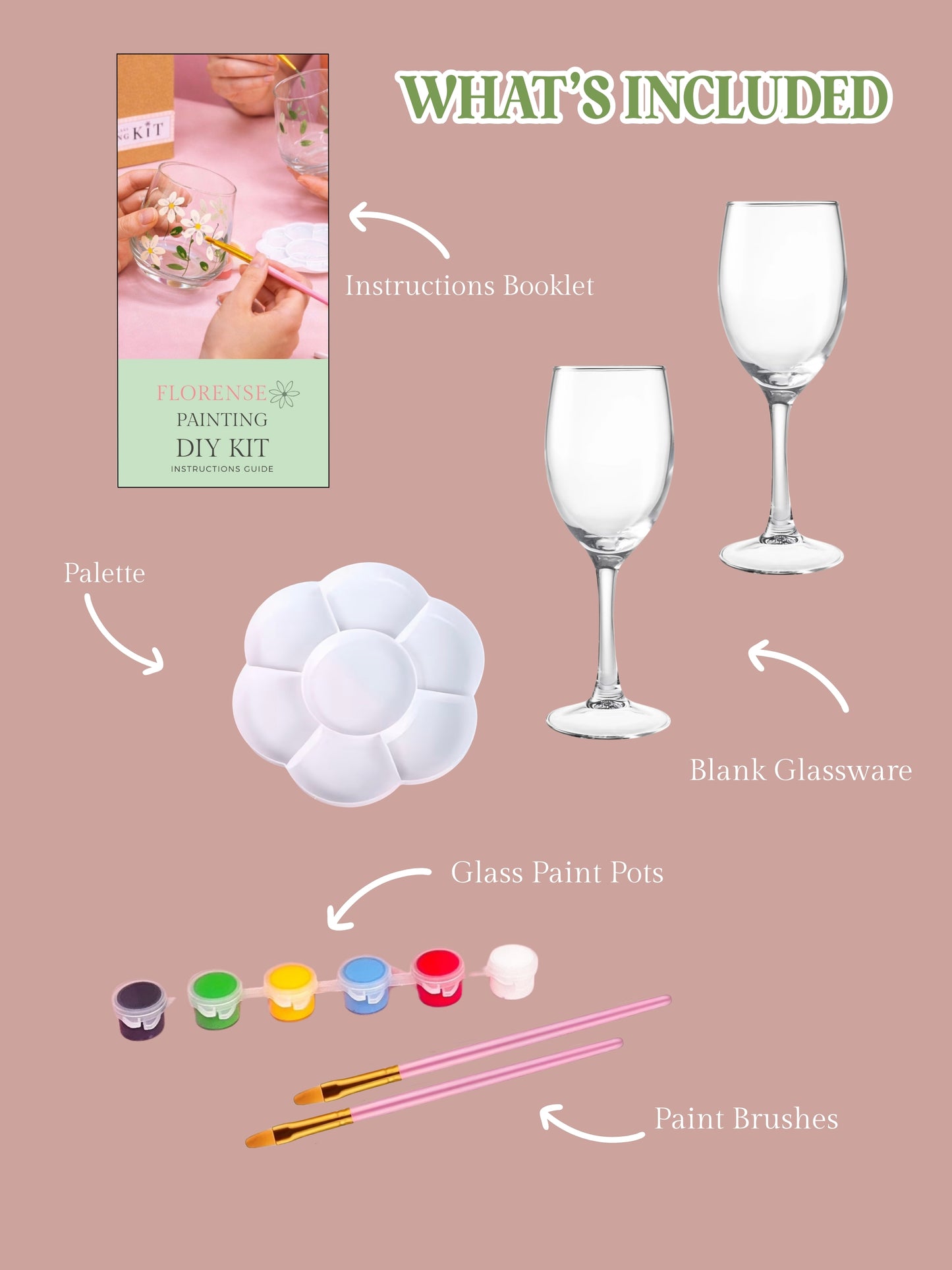 Glass Painting DIY Kit - Wine Glass