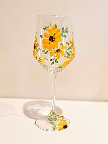 Hand-painted Wine Glass - Solene