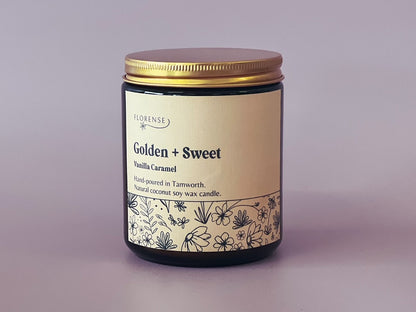 Amber Candle | Golden + Sweet (Vanilla Caramel)