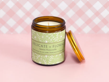 Amber Candle | Delicate + Floral (Honeysuckle Jasmine)