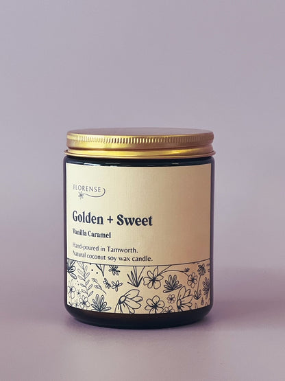 Amber Candle | Golden + Sweet (Vanilla Caramel)