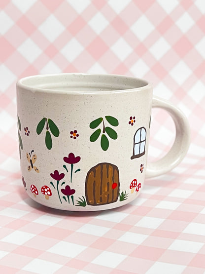 Hand-Painted Ceramic Mug - Cottage #4