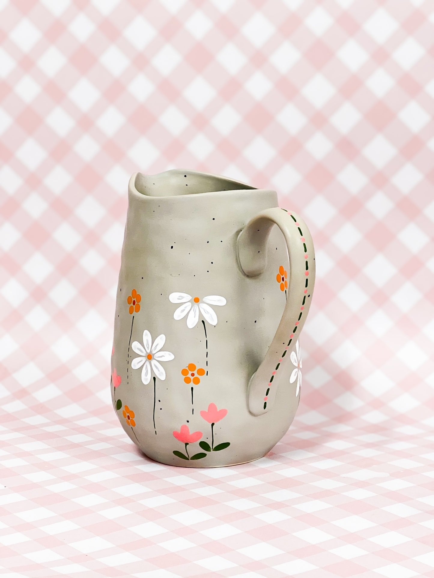 Hand-painted Jug Vase - Wildflorals