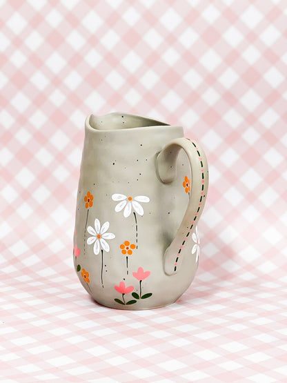 Hand-painted Jug Vase - Wildflorals