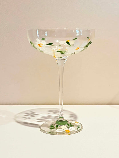 Hand-painted Coupe Glass - Maisie