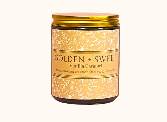 Amber Candle | Golden + Sweet (Vanilla Caramel)