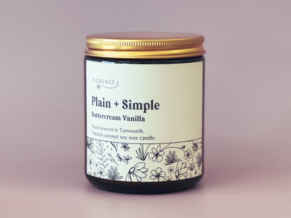 Amber Candle | Plain + Simple (Buttercream Vanilla)