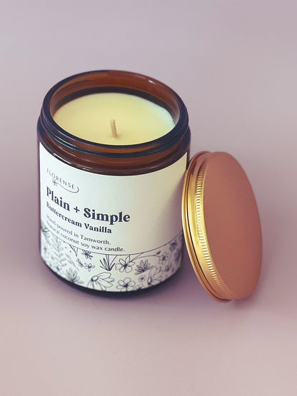 Amber Candle | Plain + Simple (Buttercream Vanilla)