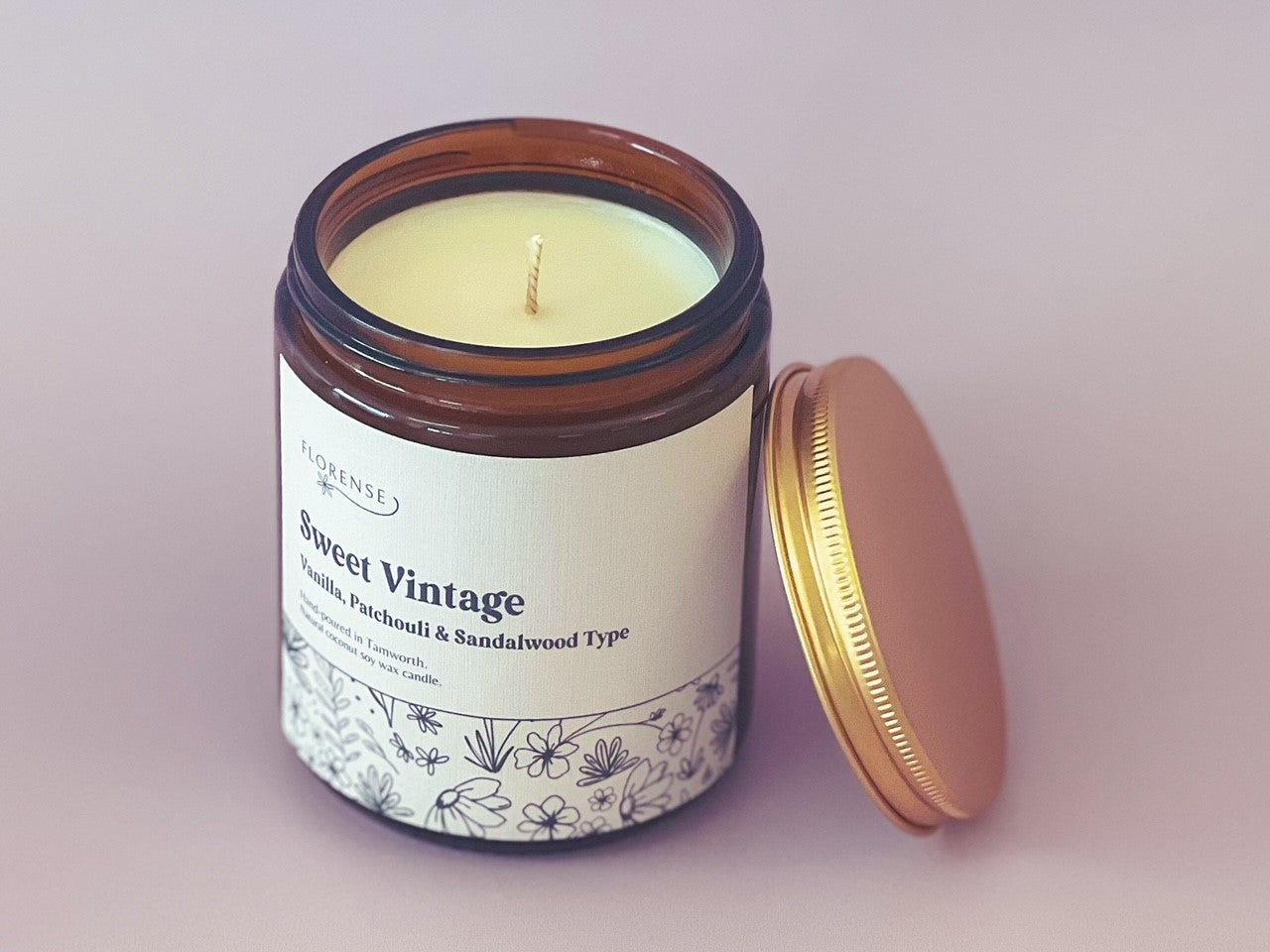 Amber Candle | Sweet Vintage (Vanilla, Patchouli & Sandalwood type)