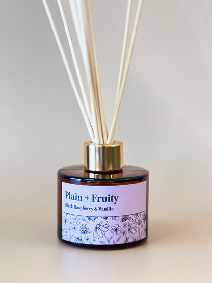 Amber Diffuser | Plain + Fruity (Black Raspberry + Vanilla)