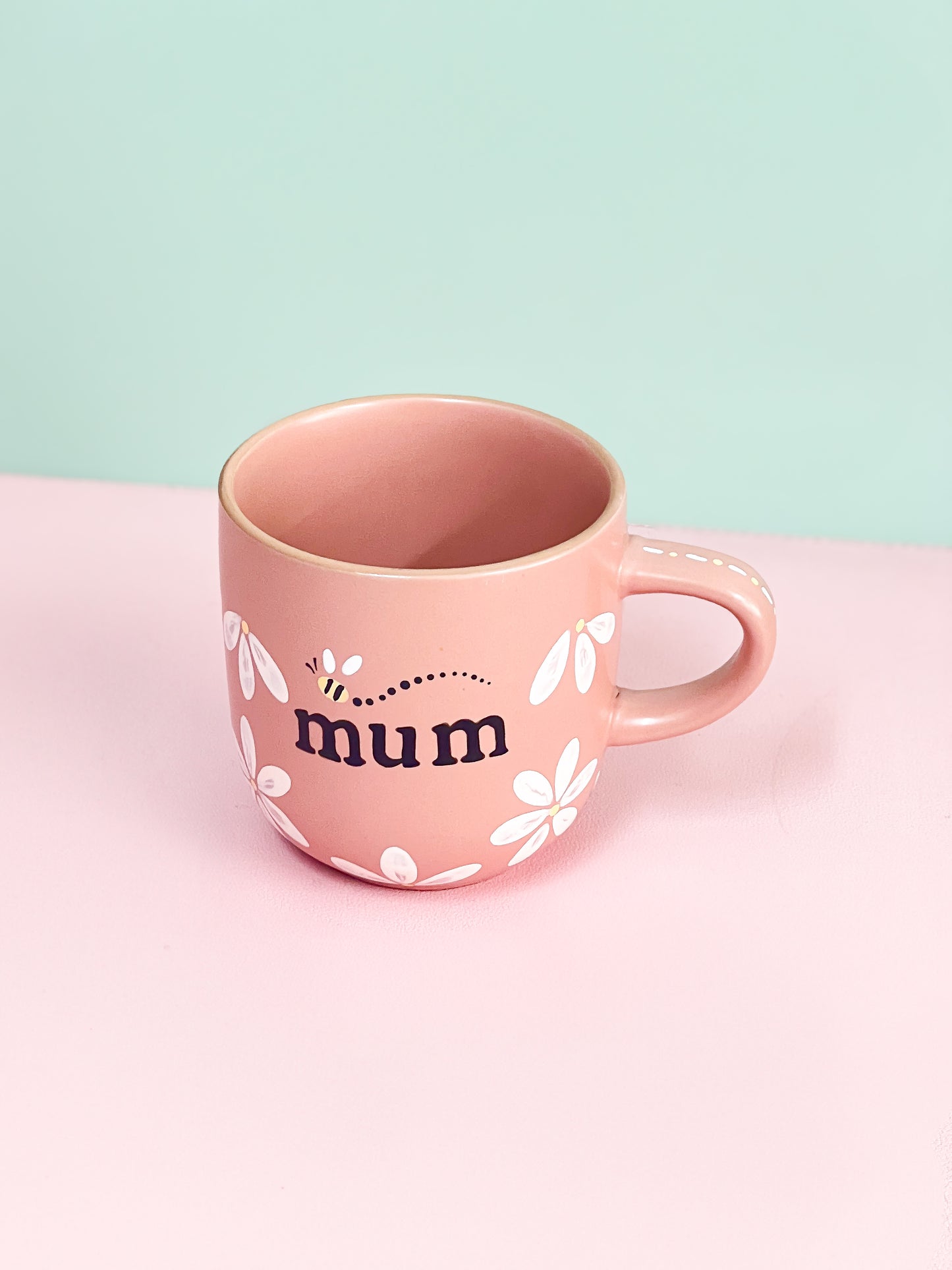Hand-painted Ceramic Mug | Blush | Daisy Bee “Mum”