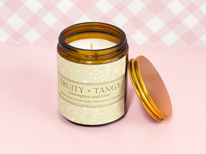 Amber Candle | Fruity + Tangy (Lemongrass + Lime)