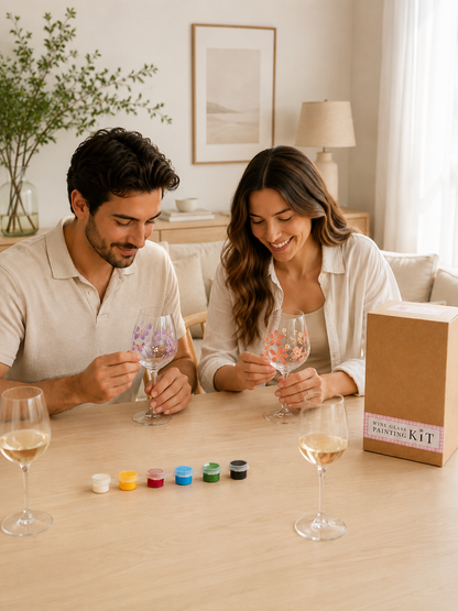 Glass Painting DIY Kit - Wine Glass