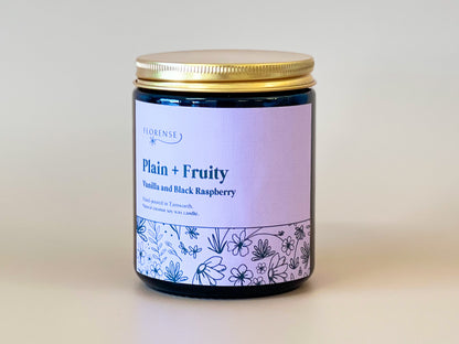 Amber Candle | Plain + Fruity (Black Raspberry + Vanilla)