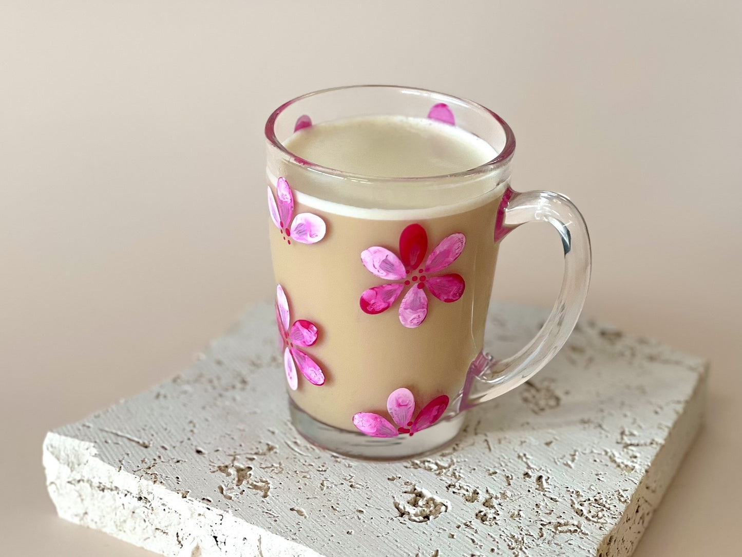 Hand-Painted Coffee Mug | Geranium