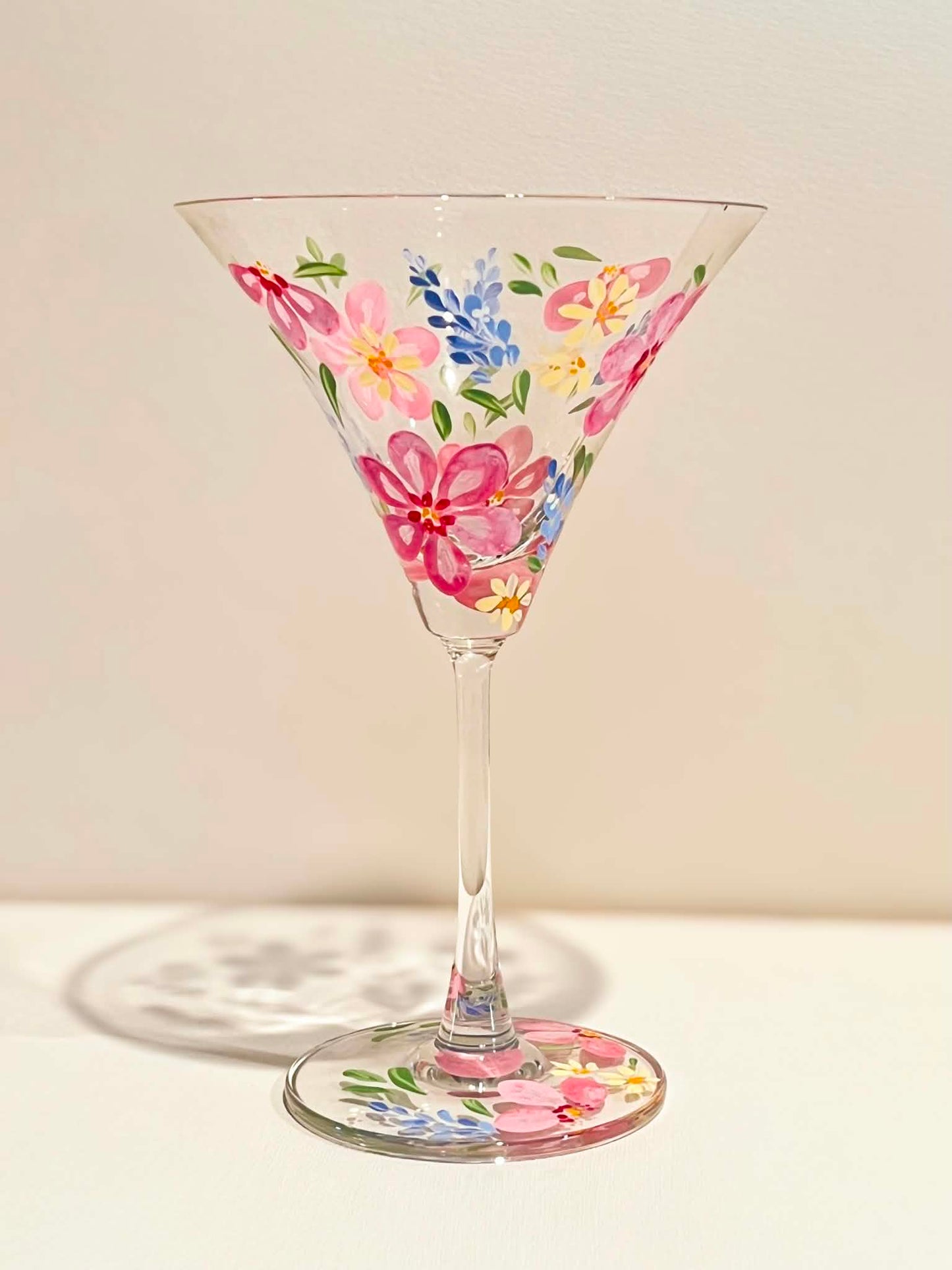 Hand-painted Martini Glass - Clementine