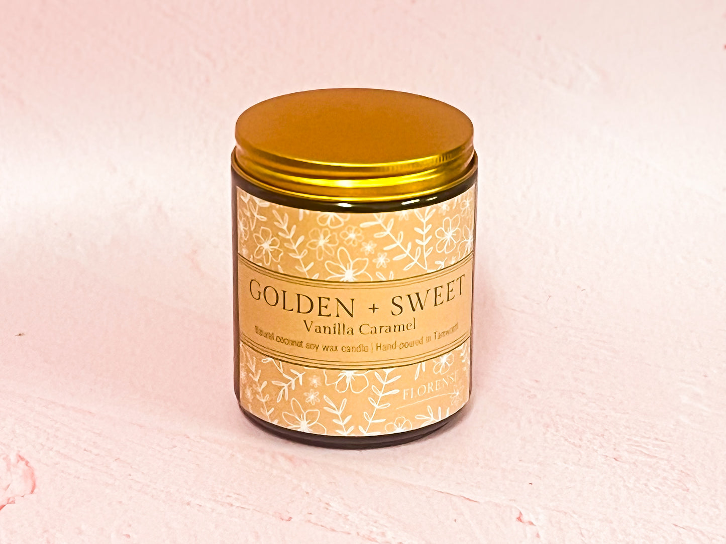 Amber Candle | Golden + Sweet (Vanilla Caramel)
