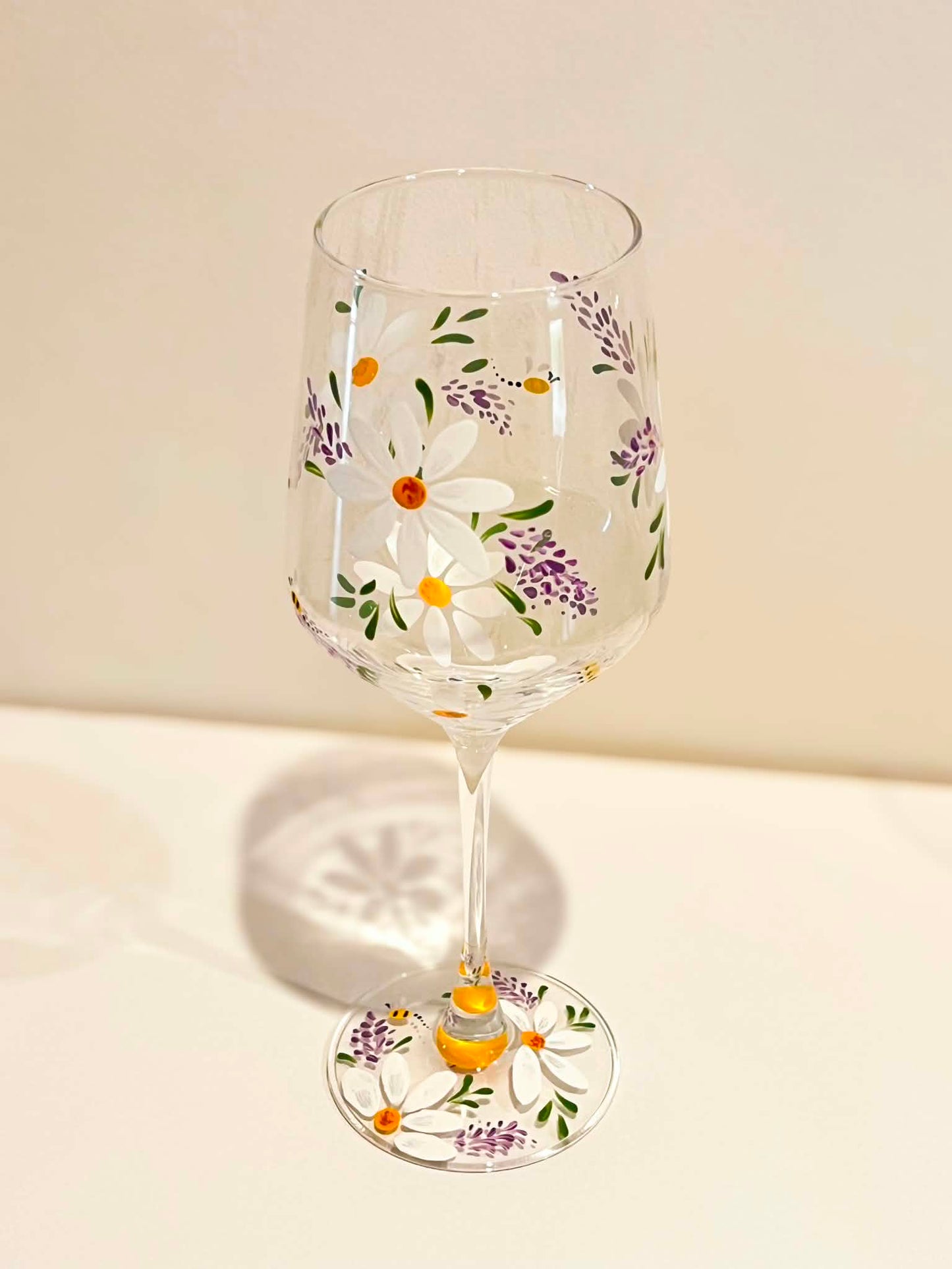 Hand-painted Wine Glass - Margot