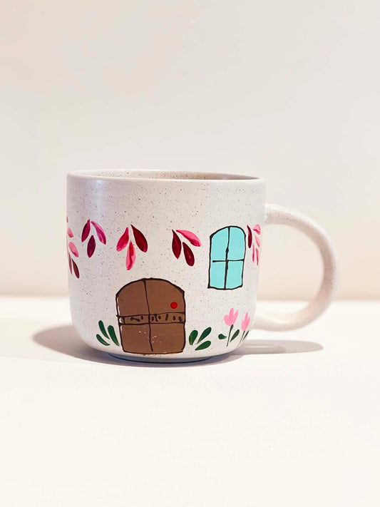 Hand-Painted Stoneware Mug - Florence Rose
