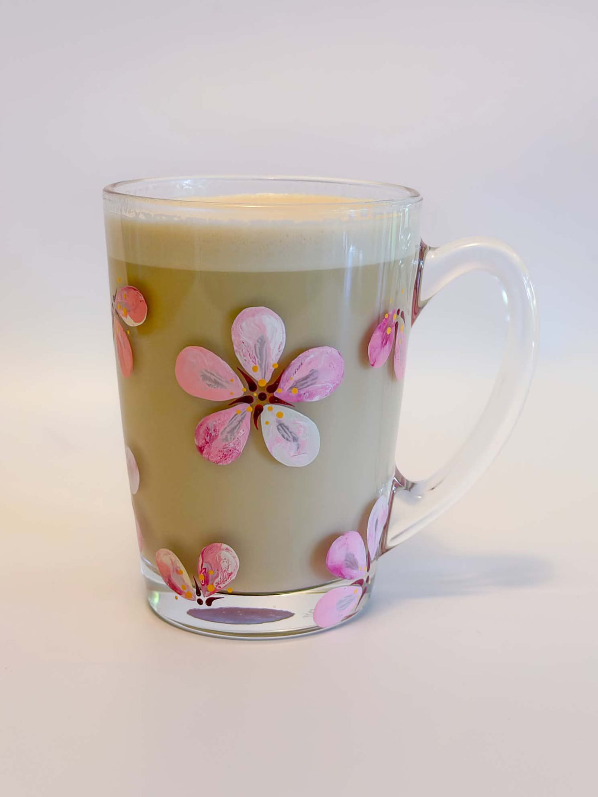 Hand-painted Coffee Mug - Cherry Blossom