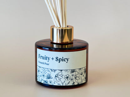 Amber Diffuser | Fruity + Spicy (French Pear)