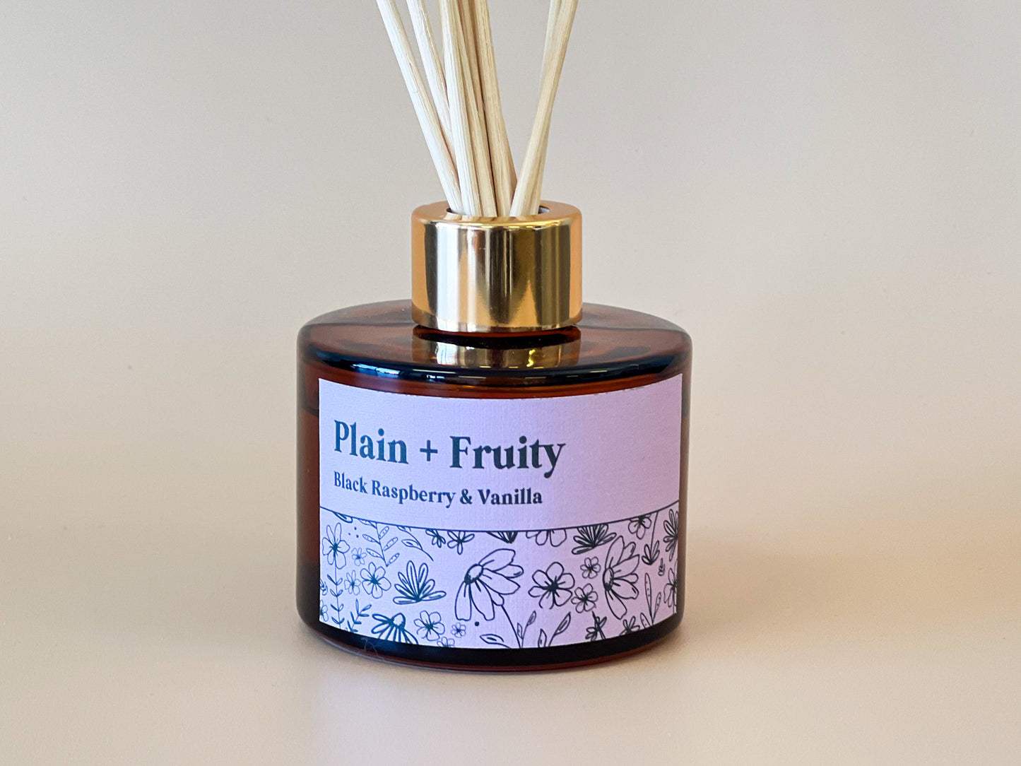 Amber Diffuser | Plain + Fruity (Black Raspberry + Vanilla)