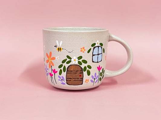 Hand-Painted Ceramic Mug - Cottage #2
