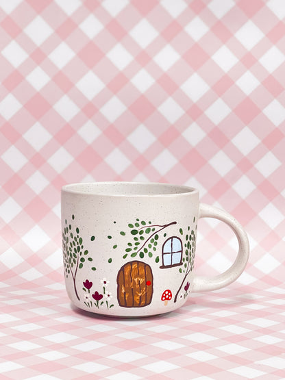 Hand-Painted Ceramic Mug - Cottage #6