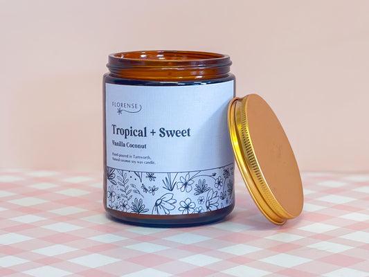 Amber Candle | Tropical + Sweet (Coconut Vanilla)