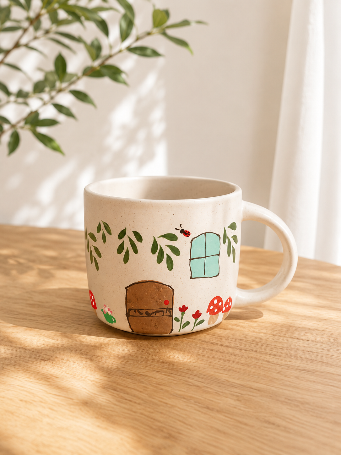 Hand-Painted Stoneware Mug - Toadie