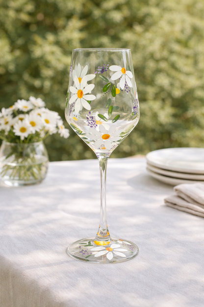 Hand-painted Wine Glass - Margot