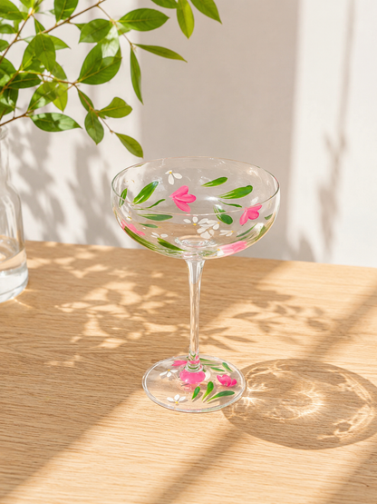 Hand-painted Coupe Glass - Tallulah