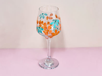 Hand-painted Wine Glass - Era #12