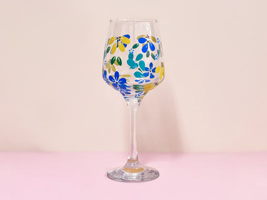 Hand-painted Wine Glass - Era #1