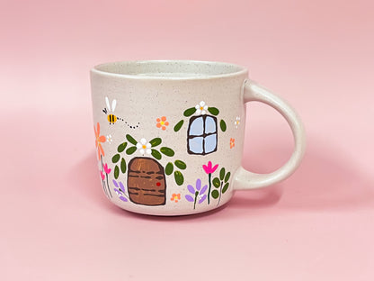 Hand-Painted Ceramic Mug - Cottage #2