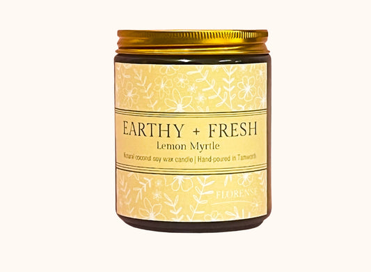 Amber Candle | Earthy + Fresh (Lemon Myrtle)