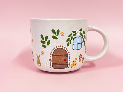 Hand-Painted Ceramic Mug - Cottage #4