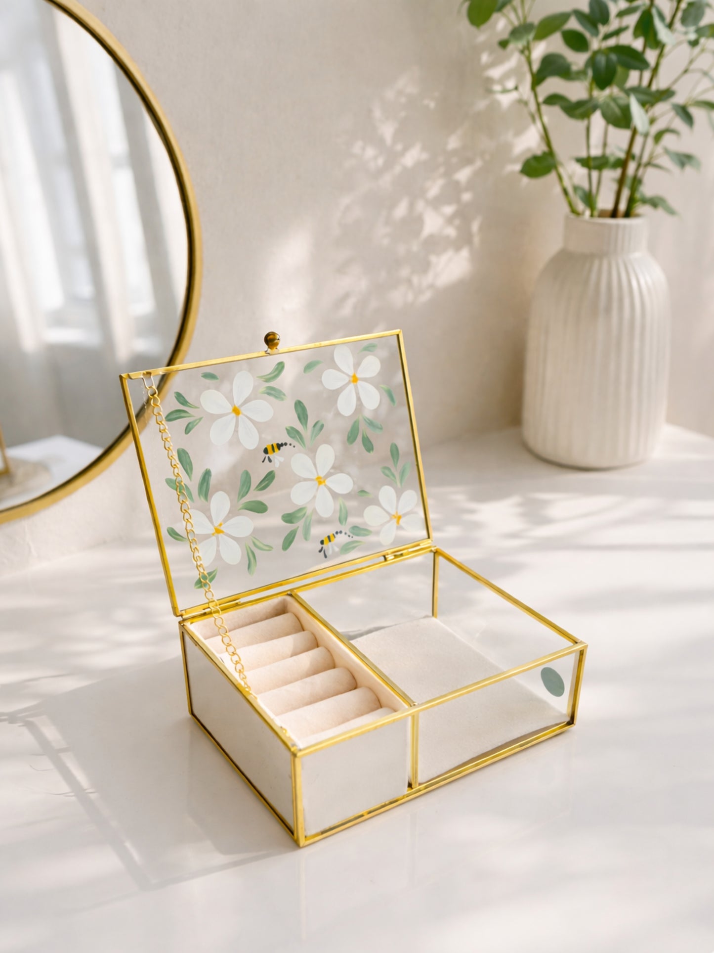 Hand-painted Jewellery Box - Daphne