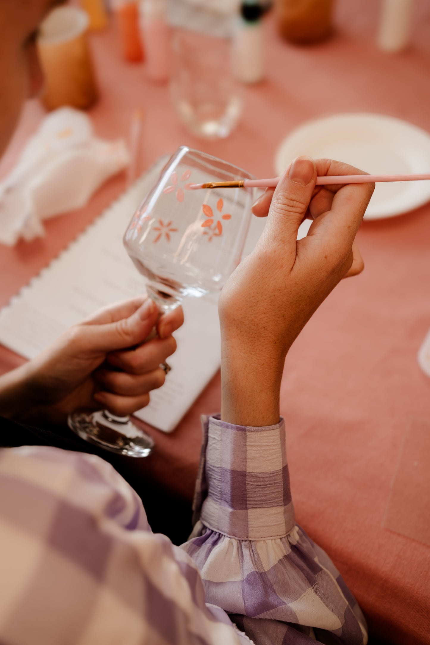Mothers Day Glassware Painting Workshop - Candle Making + Glassware Painting
