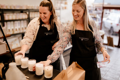 Mothers Day Glassware Painting Workshop - Candle Making + Glassware Painting