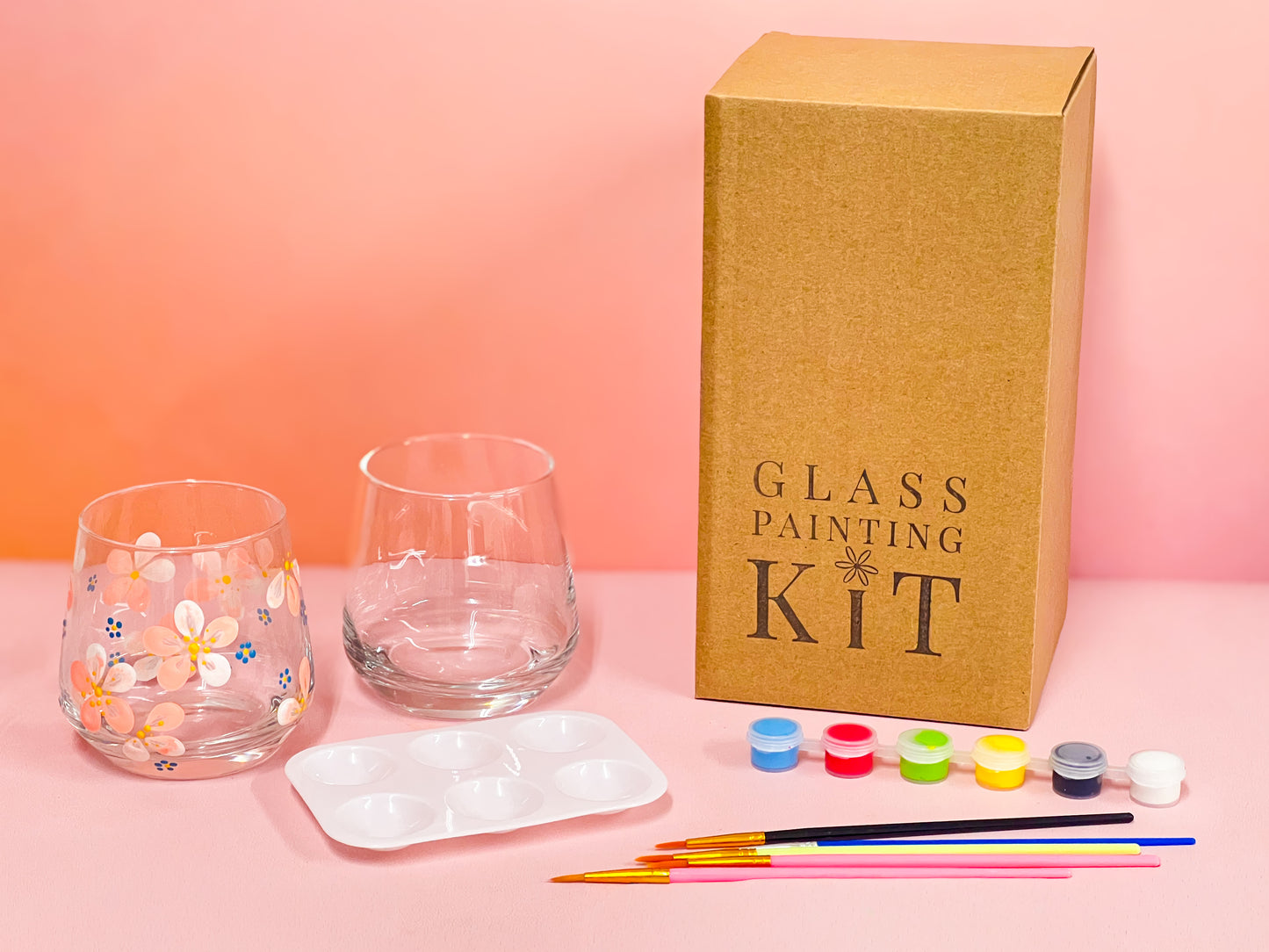 Glass Painting Kit - Stemless Wine Glass