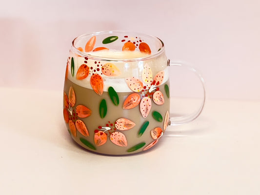 Hand-painted Hostess Mug - Tiger Lily