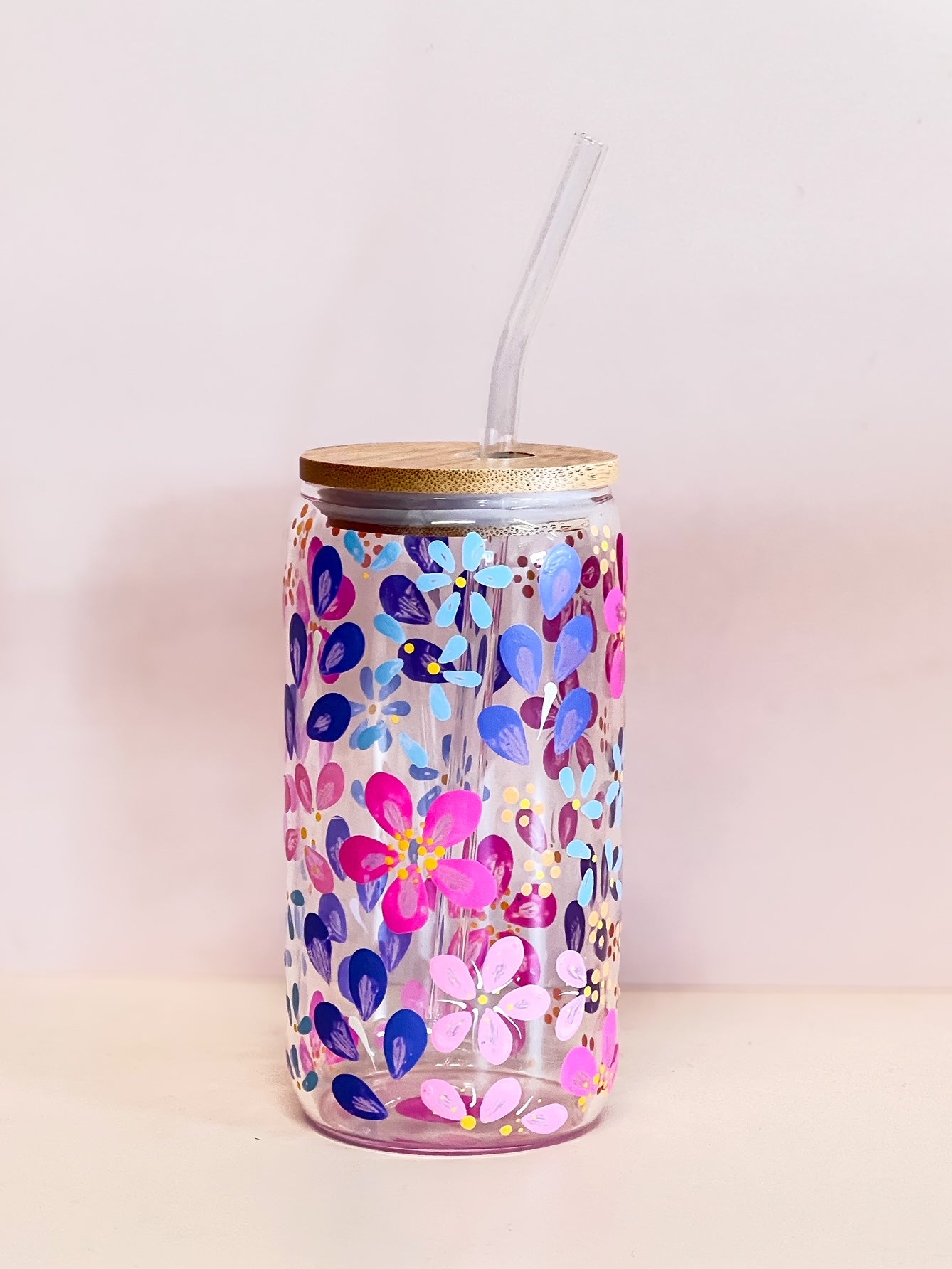 Hand-painted Coffee Can Glass | Marissa