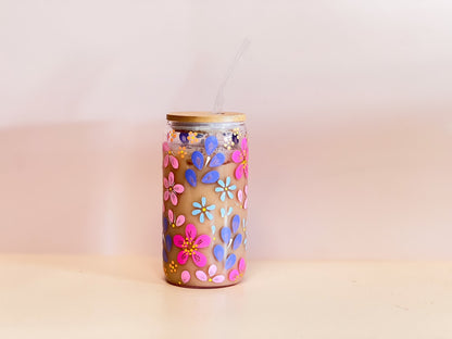 Hand-painted Coffee Can Glass | Marissa